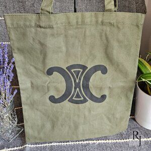 #19 Celine Triomphe Tote Bag Eco Bag – NWT- Khaki olive green